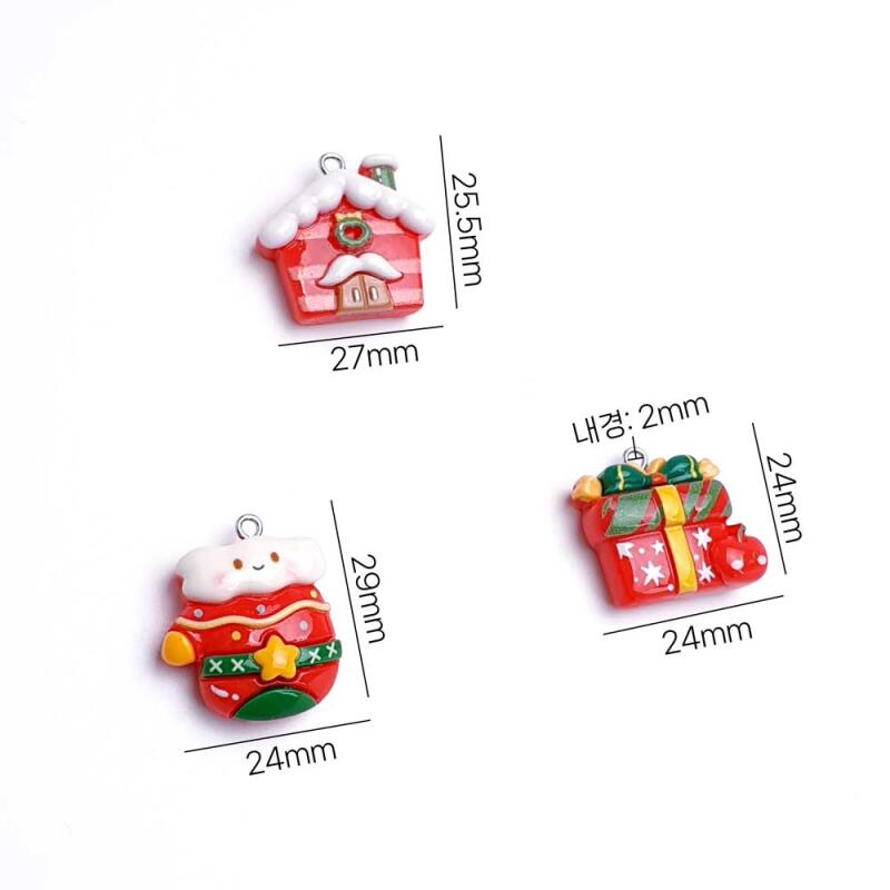 White Christmas Keychain Pendant Accessories