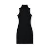 Women's Sleeveless Bodycon Dress: Retro, Mature Style, Stretchy, Slim-Fit, High-Neck, Sexy Short Skirt