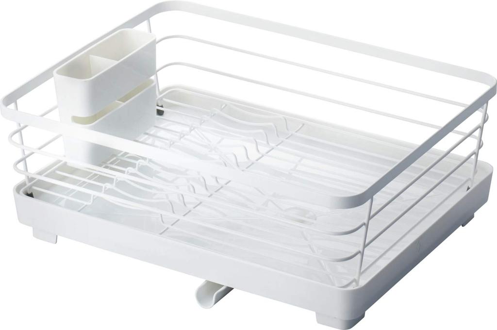 Asvel Silicone Dish Drainer, White, 30.4 x 38.8 x 14.6 cm, Poze Double-Coated Wide Dish Drainer