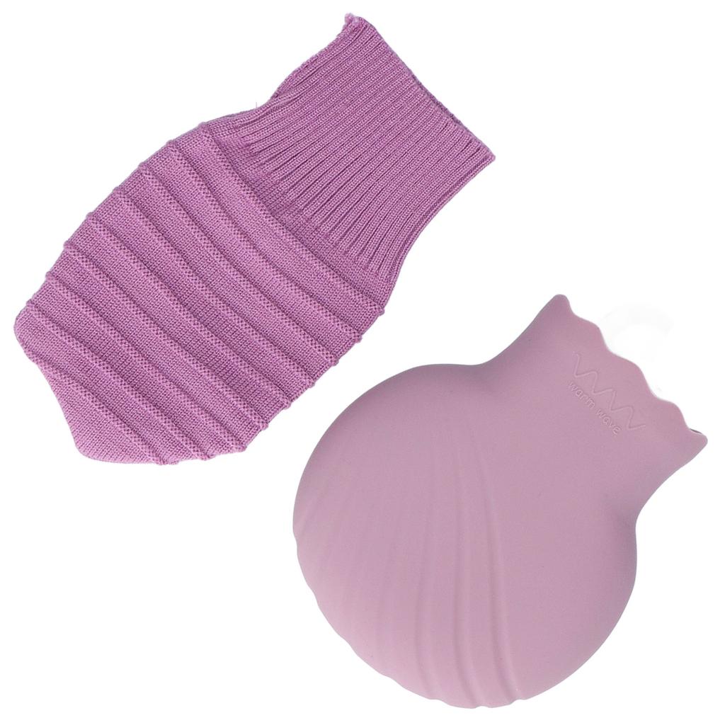 Hot Water Bottle Bag Explosionproof Silicone Hot Water Bottle with Knit Cover for Family Life 245ml