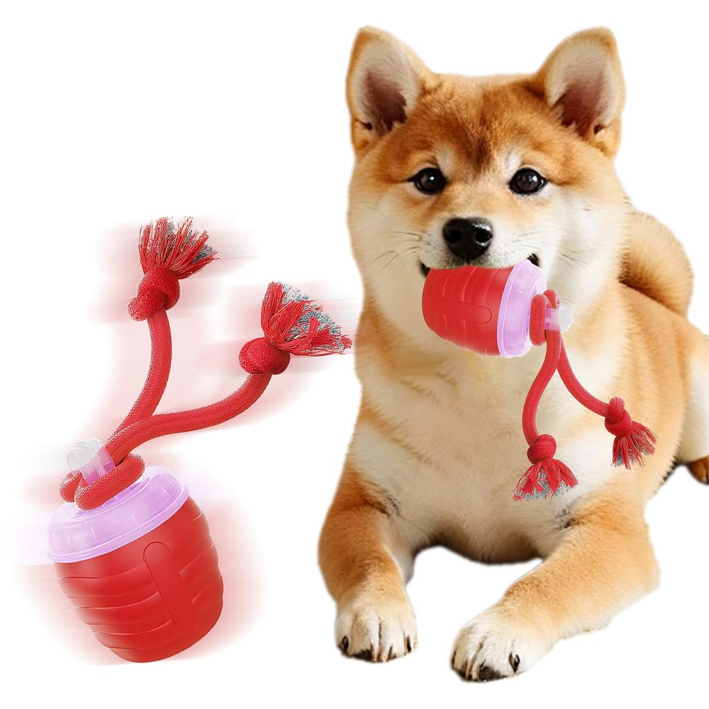 Automatic Electric Rolling Ball with Rope Dog Stimulation Toy 3 Modes Rechargeable Suitable for Small and Medium Breeds