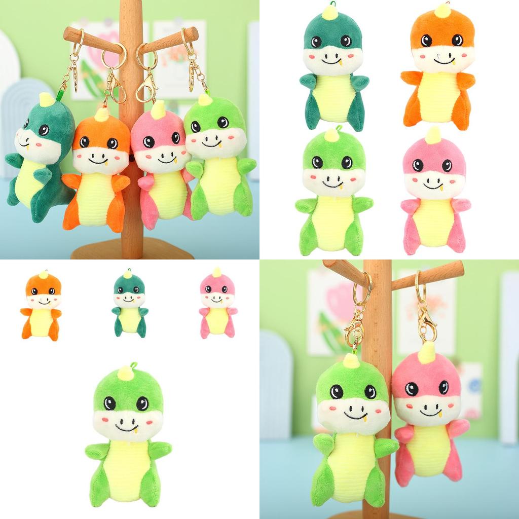 Cute Tiny Dinosaur Baby Plush Keychain Super Soft Crystal Velvet Stuffed