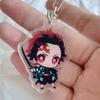 Kawaii Demon Slayer Cartoon Acrylic Keychain Kamado Tanjirou Anime Action Figures Doll Car Key Bag Decoration Cute Gift for Girl