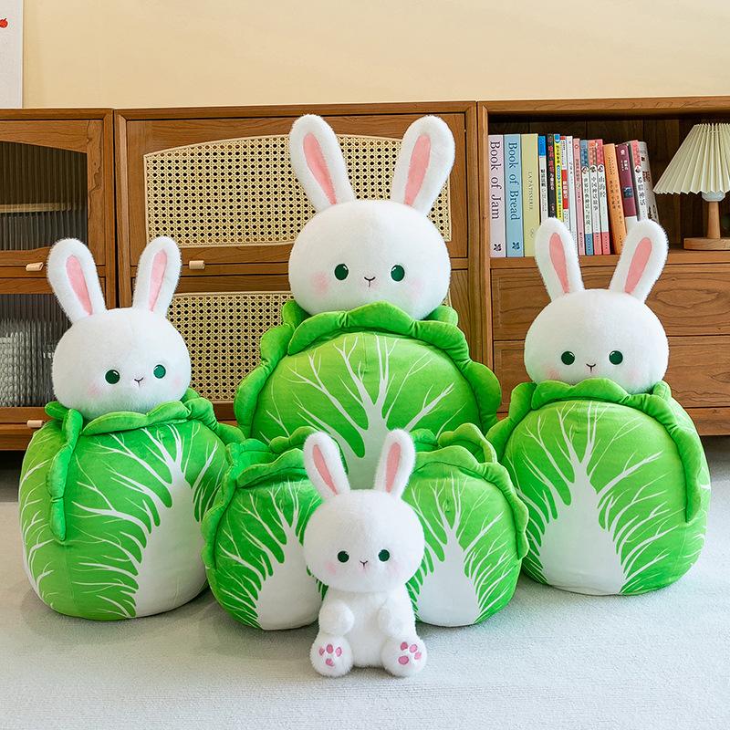 Creative Rabbit Cabbage Plush Toy Doll Cartoon Cute Rabbit Pillow Doll Children's Gift