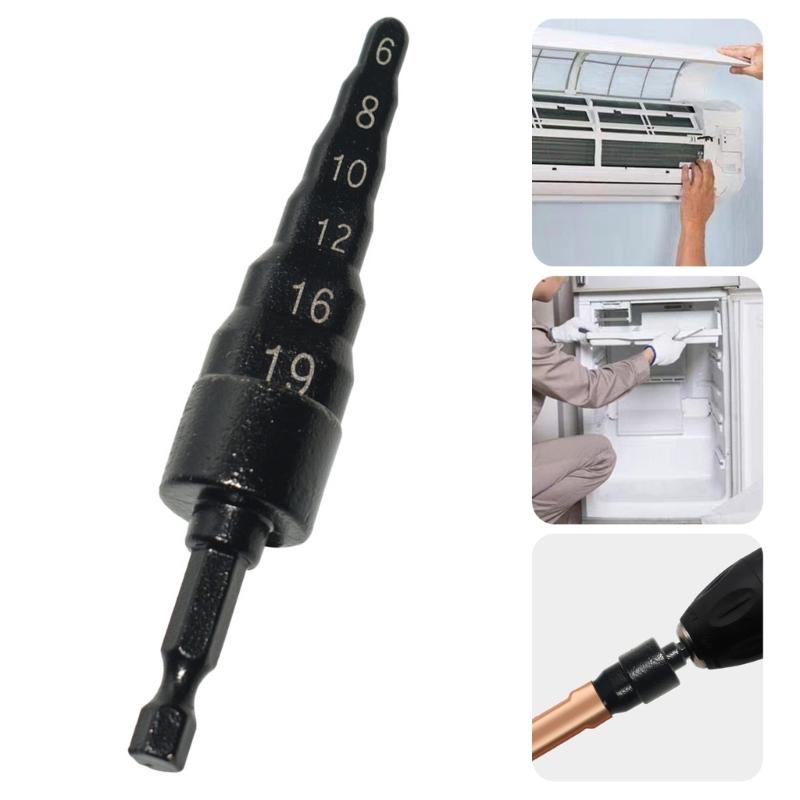 Durability Carbon Steel 6 in 1 Tube Expander Expanding Tool for Hand Drills For Air Conditioning Refrigeration Repair