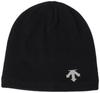 Descente Knit and Simple DWBWJC60 BLK Cap, Warm, Sweat-Wicking, Quick-Drying, Antibacterial, Odor-Resistant, Design, Men's,