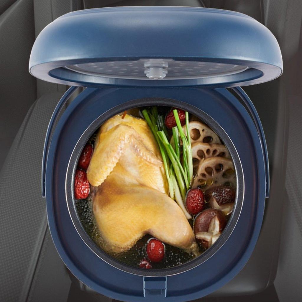 Piccolo Cuociriso da 2L per Auto/Camion Portatile Elettrico 12V/24V per Pranzo