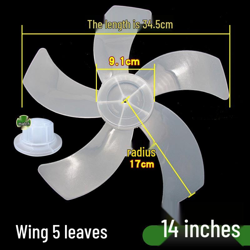 Accessori Ventola Universale Silenziosa a 5 Pale: 12/14/16 Pollici per Ventilatori da Scrivania, da Pavimento e da Parete (400 millimetri)