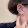 Ear Cuff Korean Style Hollow Out Lustrous Without Piercing Temperament Butterfly Elf Inlaid Rhinestone