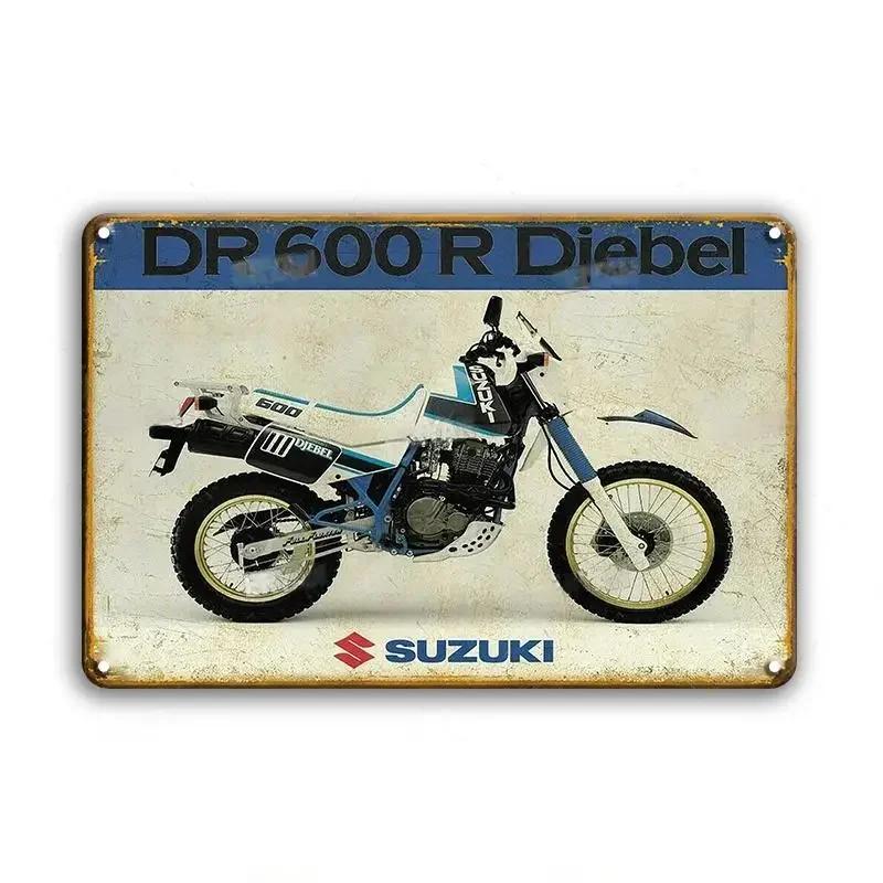 Vintage Motocykl Dekorativní Kovová Deska Plakát Rezavá Ošuntělá Plechová Značka Garáž Bar Nástěnná Dekorace Řemesla Plaketa Plechové Značky