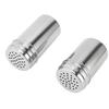 Spice Shaker 304 Stainless Steel Adjustable Pour Holes Seasoning Dispenser Container for Kitchen Barbecue Camping 2pcs