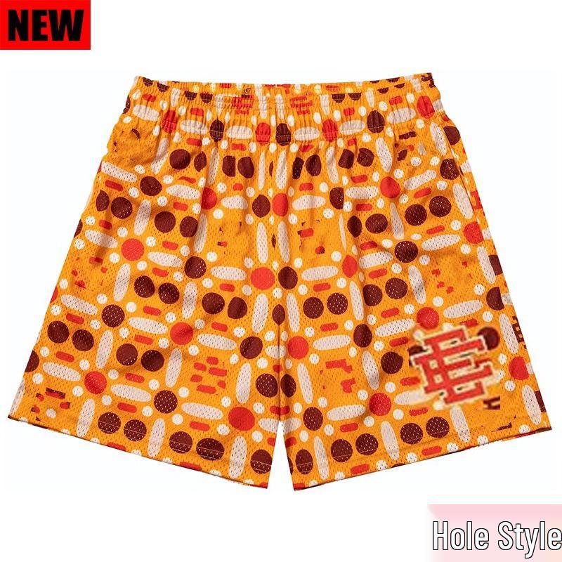 Men's American EE Polka Dot Mesh Quick-Dry Knee-Length Sports Shorts