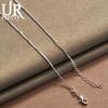 925 Sterling Silver Heart-shaped Snake Chain Necklace Fashion Wedding Jewelry