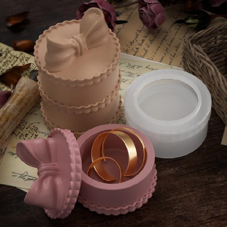 Bowknot Container Silicone Mold Epoxy Resin Molds DIY Storage Box Plasters Mold