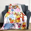 Pooh Friends Adventure Flannel Blanket Super Soft Warm Cozy Blanket For Sofa Bed Office Travel Allseason Home Decor Gift