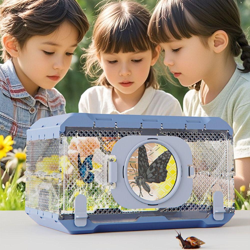 Waterproof Portable Hamster Cage Transparent Pet Observation Box Kindergarten Science Toy