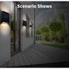 Outdoor Solar Wall Lamp Up and Down Wall Washer Light Waterproof Solar Lights For Garden Street Landscape Balcony Yard Decor