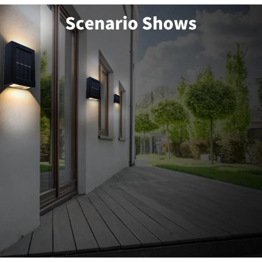 Outdoor Solar Wall Lamp Up and Down Wall Washer Light Waterproof Solar Lights For Garden Street Landscape Balcony Yard Decor