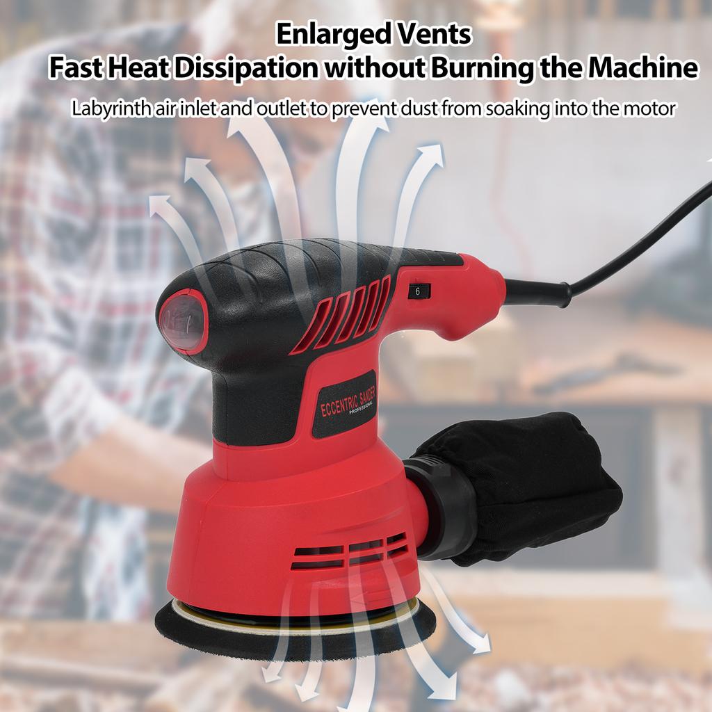Electric Sanding Machine Low Vibration 5000-12000RPM 6 Speed Sander Machine and Beginners