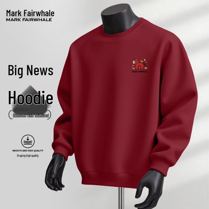Мужская толстовка Mark Fairwhale с принтом букв, тяжелая 3XL