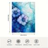 1pc Oversized 60x 80 Inch Soft Blanket-one-sided Printed Floral Print with Blue Flower Blanket In Alcohol Ink