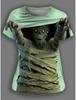 Halloween Zombies 3D Gedrucktes Herren Kurzarm T-Shirt Rundhals Shirt Übertriebenes Designer Horror Party Lässige Herren Kleidung