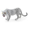 Highly Detailed Snow Leopard Statue PVC Wildlife Animal Miniature Figurine Decoration For Desk And Shelf Decoration