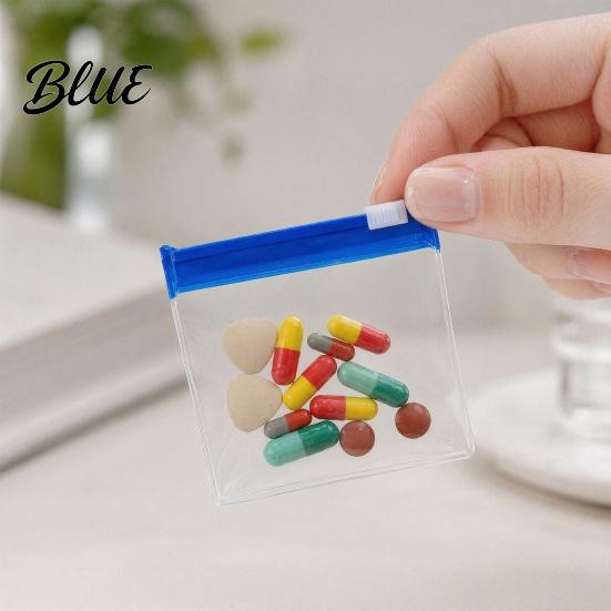 Small Zipper Storage Bag Slide Lock Medicine Bags Compact Travel Pill Pouch Set Accessory Reusable EVA Waterproof Bag for Items Organization