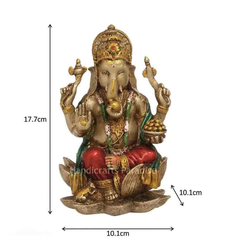 Ganesha Idol Symbol of Goodluck and Prosperity Hindu Religious Statue Showpiece Multicolor