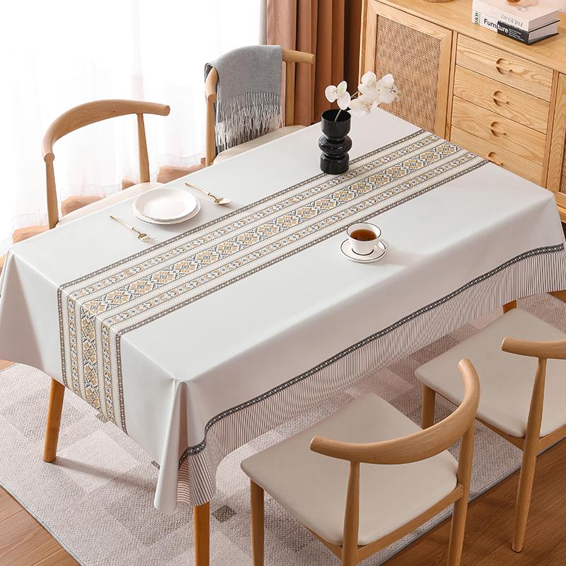 Waterproof Flower Table Cloth Soft Washable PVC Tablecloths Dining Tea High-end Towel Rectangular Desk Sheet Hotel Breakfast Mat