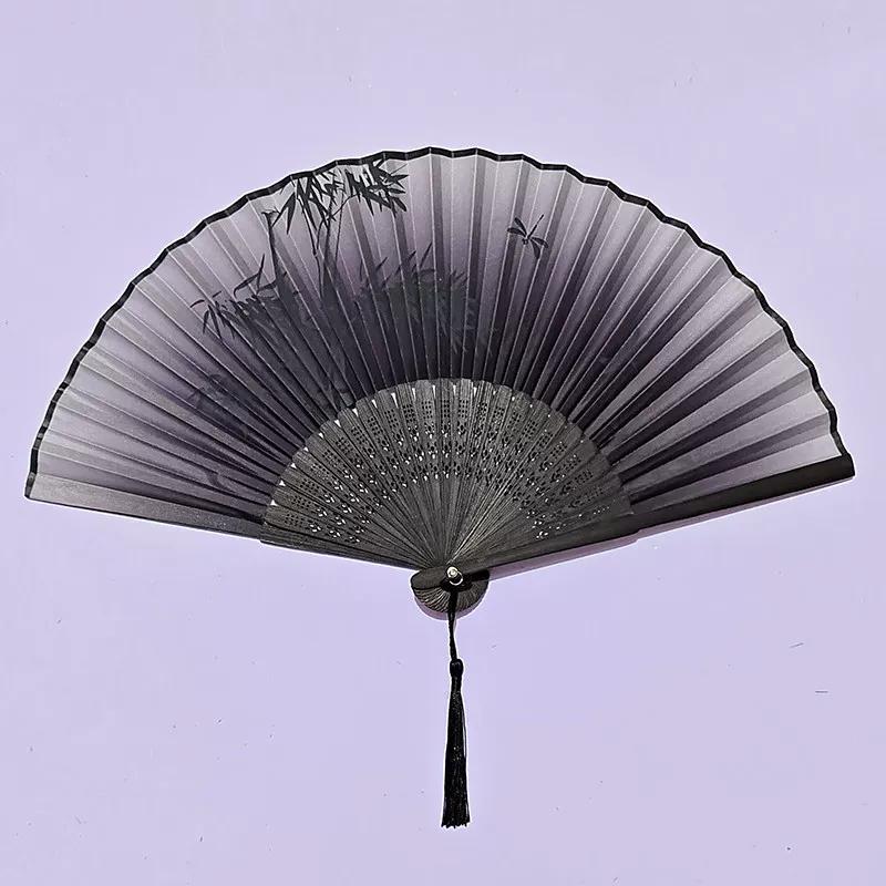 Traditional Folding Fan for Summer, Portable Folding Fan for Hanfu Dance, Qipao Show, New Chinese Style, Portable Gift Bamboo Fan