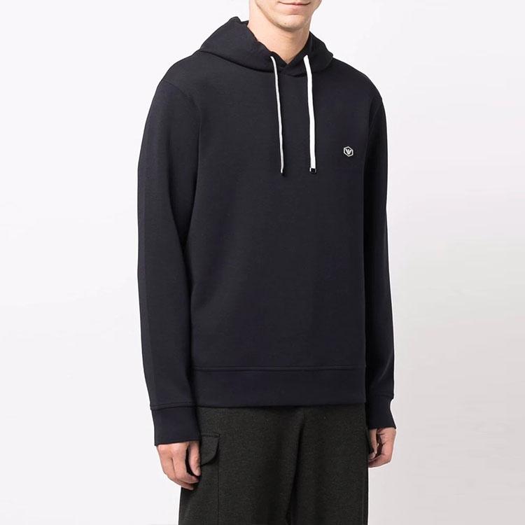 Emporio Armani Logo Solid Color Hoodie Men hoodies Dark-Blue 8N1MD01JHSZ0920