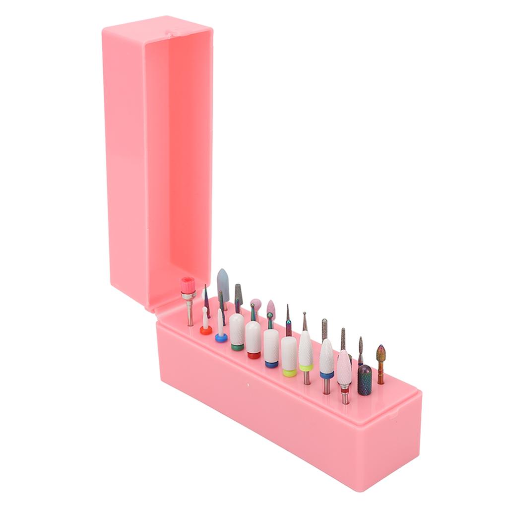 Nail Bits Displayer Organizer 30 Holes Dustproof Cover Safe Tungsten Steel Mini Nail Bits Holder