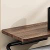 Wall Mounted Toilet Paper Holder Walnut Wood Grain Paper Towel Holder Storage Shelf  Hotel Room