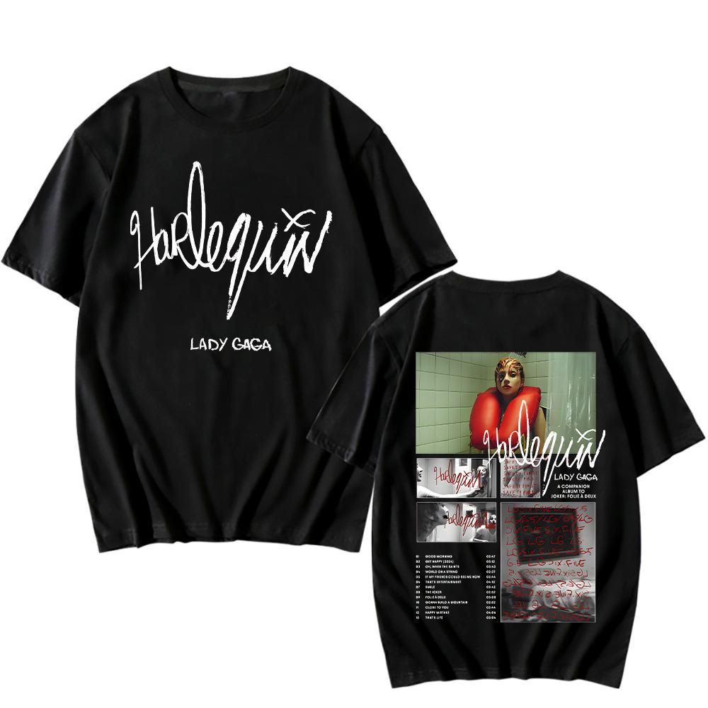 

New Lady Gaga Fashion Printed T-shirt Harlequin A Companion Album To Joker Folie A Deux Tshirt Unisex Creative Design Cotton ... 5XL різнокольоровий