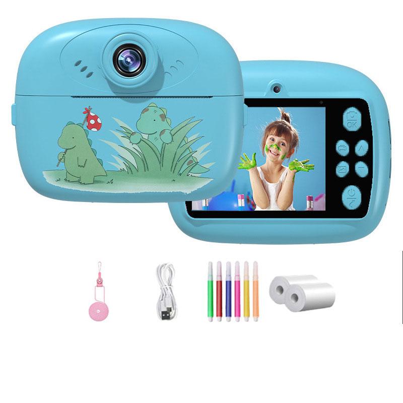 

Моментальная камера, Детская камера для селфи с двумя объективами (передним и задним), с видео 1080P, Подарок на праздник, день рождения для детей 3-12 лет, синий