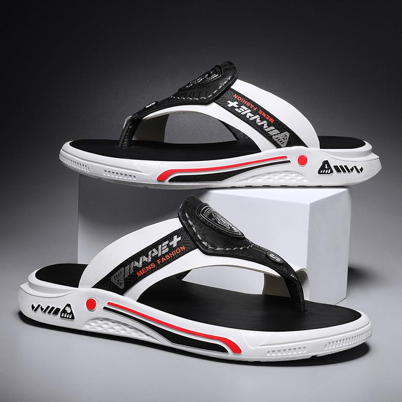 Fashion CYYTL Men Flip Flops Casual Summer Sandals Slippers Leather Platform Outdoor Beach Male Shoes Non-Slip Indoor Luxury Sports Flat