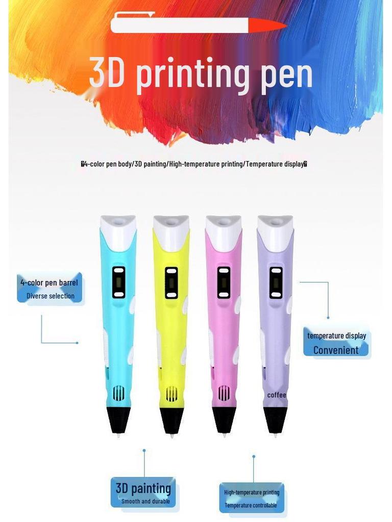 Second Generation High-Temperature 3D Printing Pen for Kids and Students – Popular Gift Item