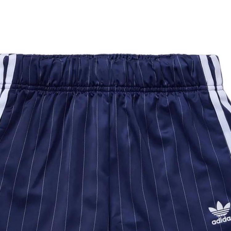 Adidas Originals Logo Striped Casual Shorts Women shorts Navy-Blue KC4235