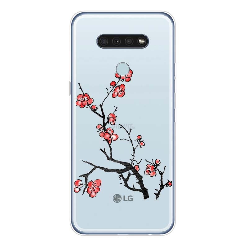 

Чорнильна квітка в китайському стилі для LG K92 K52 K62 K22 K71 K61 K51S K41S G8 G8S G8X V35 V50 V40 V50S V60 Q60 чохол для телефону LG K62