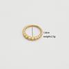 French Retro 18K Small Plain Ring Round Bead Ring Women'S Non-Fading Ring Niche High-End Light Luxury Joint Ring