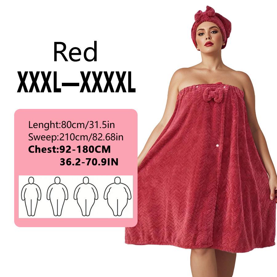 Plus Size Coral Fleece Bathrobe: More Absorbent, Breathable, Soft & Skin-Friendly