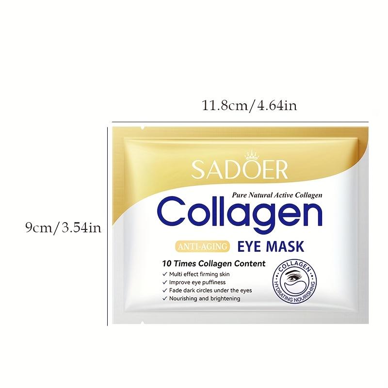 5pz Maschera Occhi al Collagene Morbida Beige Chiaro Idratante Rassodante Levigante Miglioramento Cerchi Scuri Intorno agli Occhi