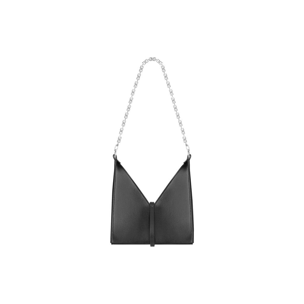 Givenchy Cut-Out Silver Finish Metal Detail G Cube Chain Smooth Calfskin Leather Mini Handbag Women Handbag Black BB50HNB00D-001