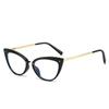 Retro Trend Cat'S Eye Fashion Anti-Blue Light Glasses Small Fragrance Style Plain Face Thin High Value Flat Mirror
