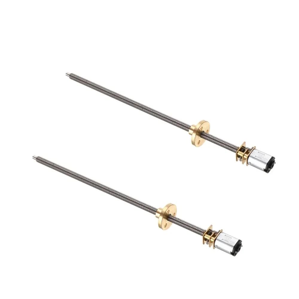 T5 Fast Thread N20 Decelerating Motor 160MM Long Screw Stainless Steel Flanged Various Rotating Speed