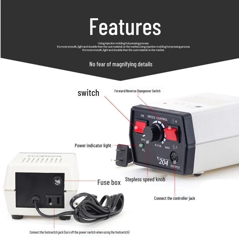 Electric Mini Carving & Polishing Machine CN plug (adapter included)