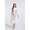 Summer Women Vintage Print Long Midi Elegant Party Dresses