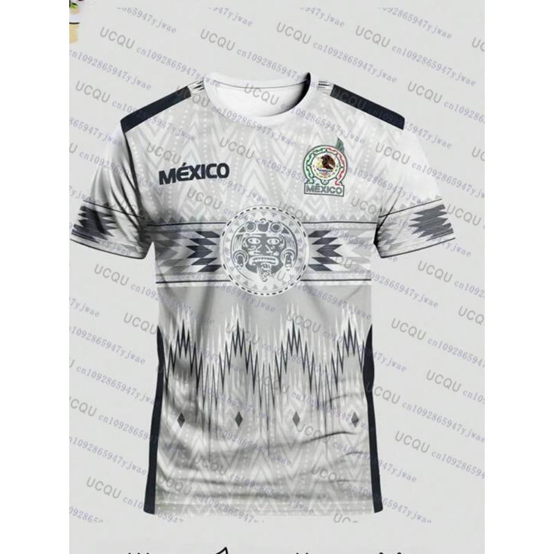 Mexiko Spezielles Jugendfußballtrikot Herren Damen Lässig Sport Atmungsaktives Sportoberteil für Wettkampf Training Herbst Tägliches Tragen