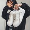 2Spring Men's Leather Shoes All-match Shoes Casual Sneakers Business Style Light Luxury Shoes